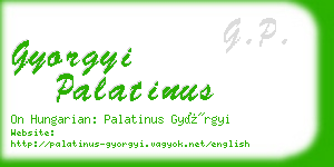 gyorgyi palatinus business card